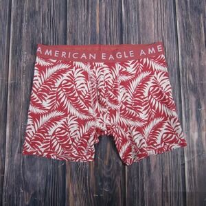 American Eagle NEW Mens Medium Boxer Briefs Red Floral Gift Leaf